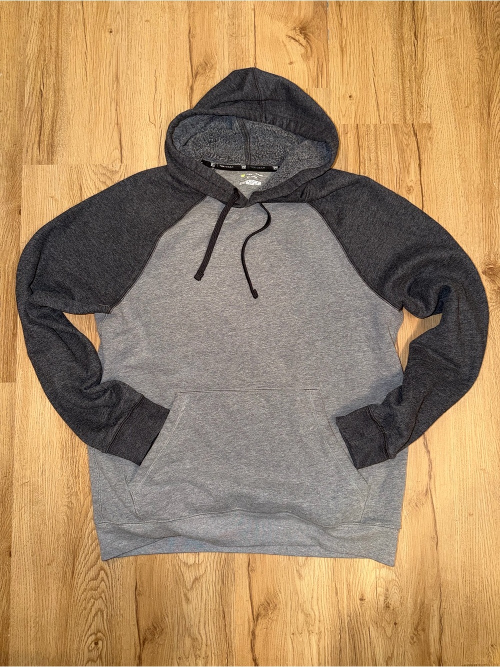 tek gear Two-Tone Gray and Charcoal Hooded Sweatshirt